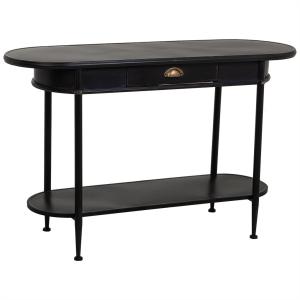 Console en métal noir 120x41x75h