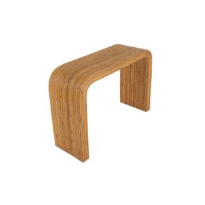 Console en rotin naturel, 110cm, bords arrondis