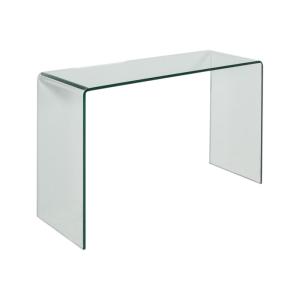 Console en verre courbe 100x40x80 cm