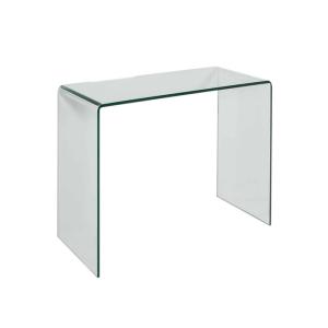 Console en verre courbe 80x40x80 cm