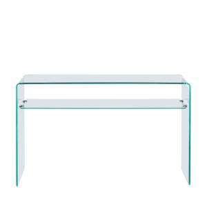 Console en verre L125cm - Transparent