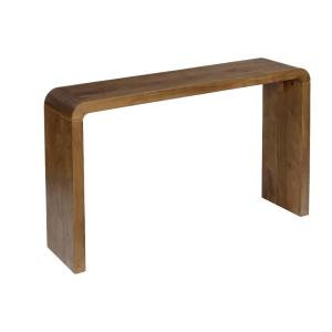Console exotique bois d'acacia 120 cm noyer