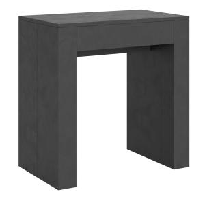 Console extensible 78x47/299 cm effet bois anthracite