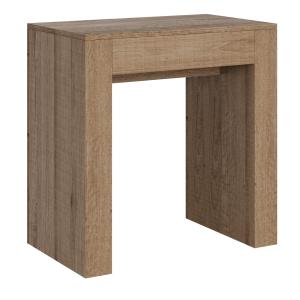 Console extensible 78x47/299 cm effet bois chêne nature