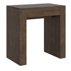 Console extensible 78x47/299 cm effet bois noyer