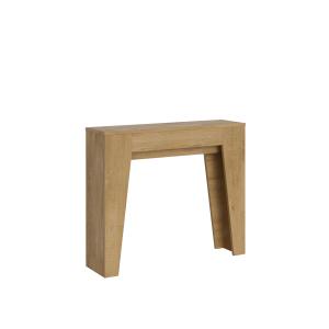 Console extensible 90x25/181 cm effet bois chêne nature