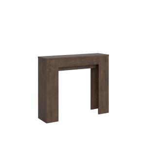 Console extensible 90x25/181 cm effet bois noyer