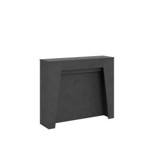 Console extensible 90x25/211 cm effet bois anthracite