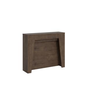 Console extensible 90x25/211 cm effet bois noyer