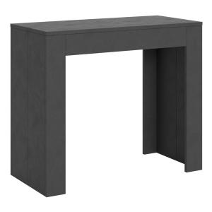 Console extensible 90x42/198 cm effet bois anthracite