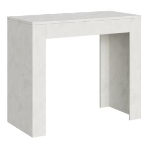 Console extensible 90x42/198 cm effet bois blanc