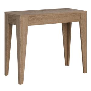 Console extensible 90x42/198 cm effet bois chêne nature