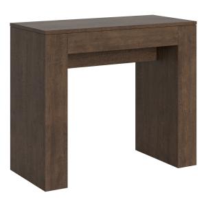 Console extensible 90x42/302 cm effet bois noyer