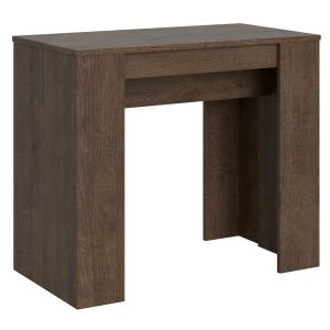 Console extensible 90x48/204 cm effet bois noyer