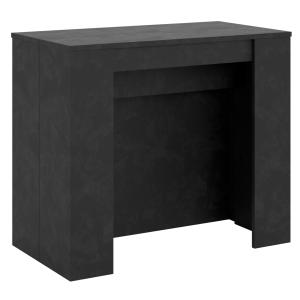 Console extensible 90x48/296 cm effet bois anthracite