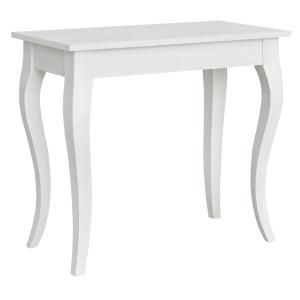 Console extensible 90x48/308 cm effet bois frêne blanc