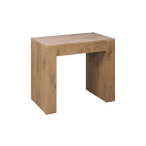 Console extensible 90x49/307 cm effet bois chêne nature