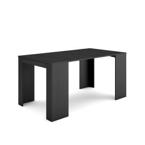 Console extensible effet bois noir 90x58x77cm