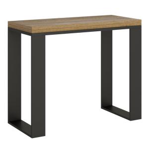 Console extensible portefeuille effet bois chêne nature 90x…