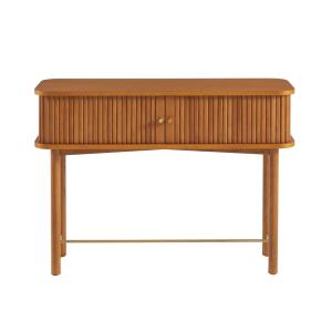 Console frêne foncé portes tambour 110cm