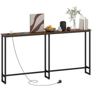 Console meuble style industriel métal marron