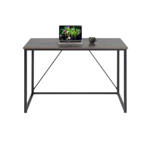Console noire à tiroirs rainurés et poignées dorées