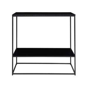 Console noire et métal 80x80 cm