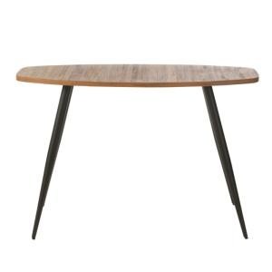 Console ovale en bois NARAM marron/noir 40x120x80cm