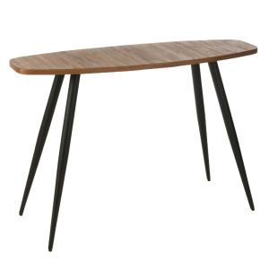 Console ovale en bois recyclé bois/métal marron brun 40 x 1…