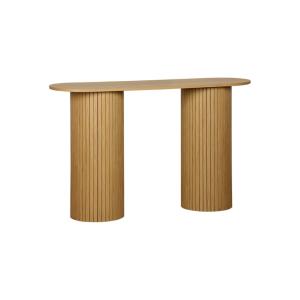Console ovale scandinave, naturel