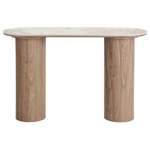 Console style contemporain 120 cm bois / blanc