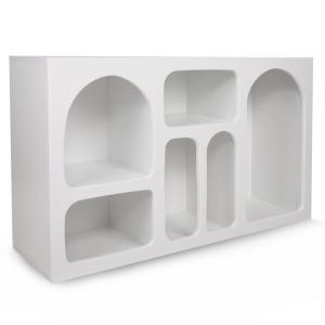 Console style contemporain l120xh74cm blanc