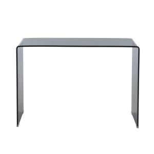 Console verre trempé noir 110cm