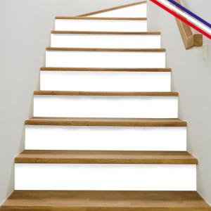 Contremarches adhésives PVC - blanc - Lot de 5 (15x100 cm)
