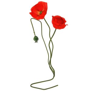 Coquelicots rouges H 73 cm