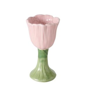 Coquetier en céramique fleur 6x6x11cm