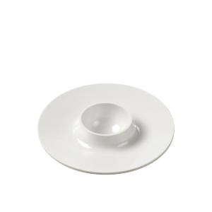Coquetier en plastique blanc