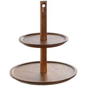 Corbeille à fruits étagée décorative bois d'acacia 25x25x27…