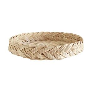 Corbeille à pain beige en rotin Ø46xH7cm