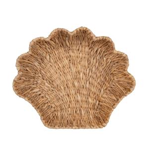 Corbeille coquillage en jonc de mer