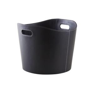 Corbeille de rangement en polyuréthane noir