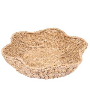 Corbeille en fibres naturelles marron