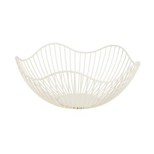 Corbeille en métal crème