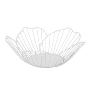 Corbeille fleur en métal beige