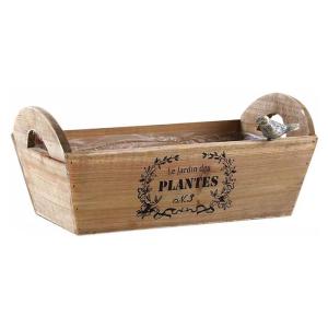 Corbeille rectangulaire en bois teinté le jardin des plante…