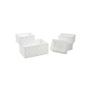 Corbeilles de rangement en nylon blanc (lot de 5)