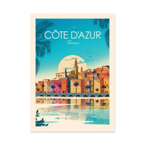 COTE D'AZUR FRANCE - STUDIO INCEPTION - Affiche d'art 50 x…