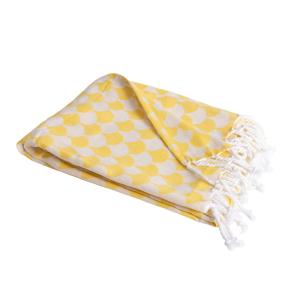 Couette plaid en coton 130x170 cm avec franges