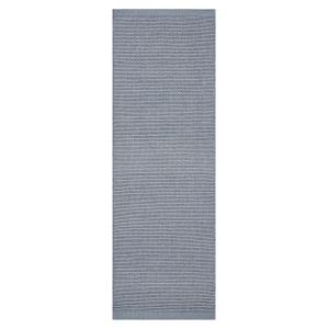 Couloir en laine bleu 80x250 cm