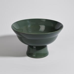 Coupe à fruits en céramique verte